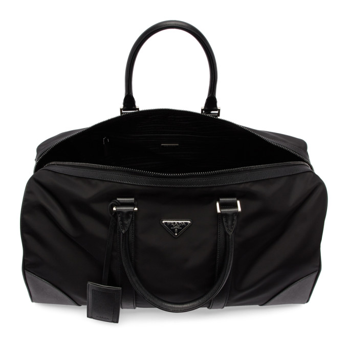 Black Nylon & Saffiano Duffle Bag展示图