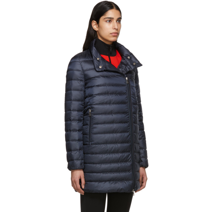 Shop Moncler Navy Down Berlin Coat In 778 Navy Shop Moncler Navy Down Berlin Coat In 778 Navy
