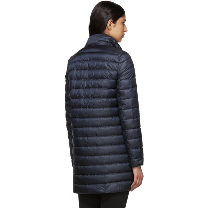 Shop Moncler Navy Down Berlin Coat In 778 Navy Shop Moncler Navy Down Berlin Coat In 778 Navy