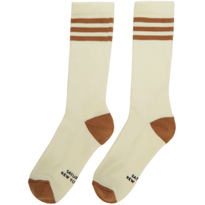 White & Brown Athletic Socks展示图