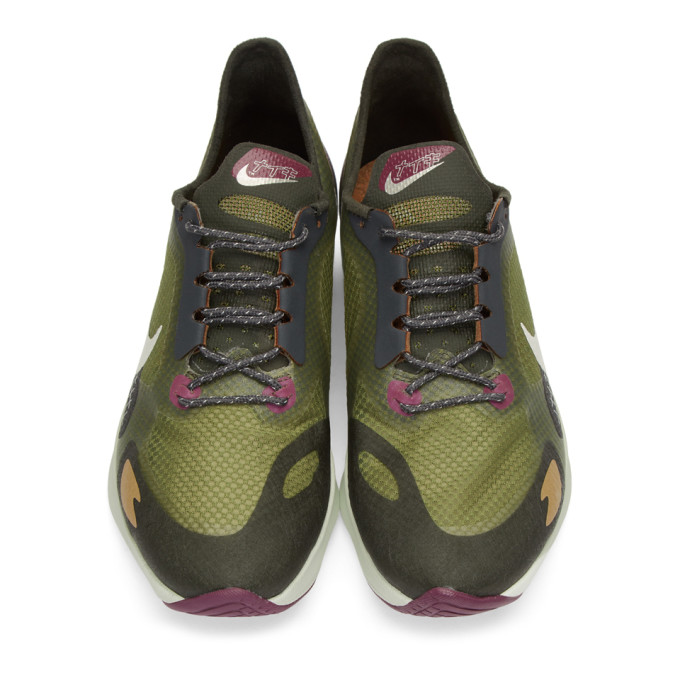 Nike Khaki & Black Vapor Street Peg Sneakers In Brown Swede Print Brown Swede Patent | ModeSens