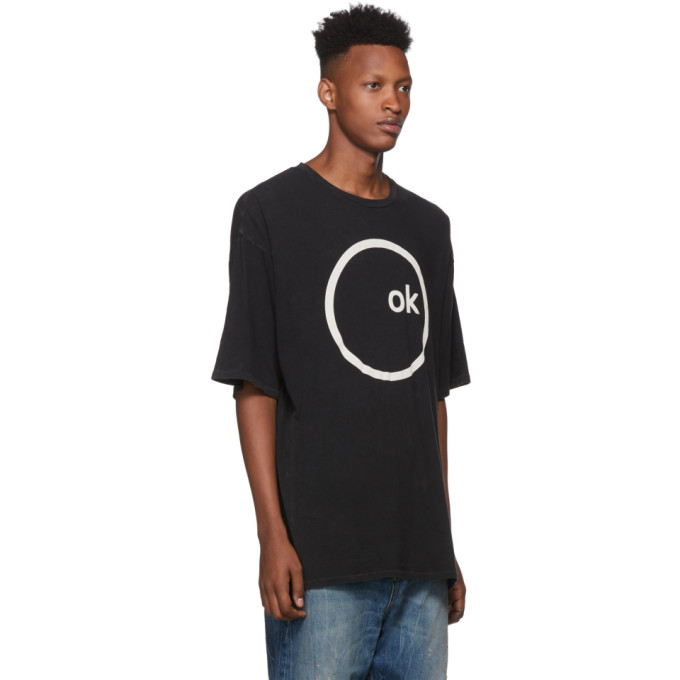 黑色radiohead 联名 ok computer 大廓形 t 恤