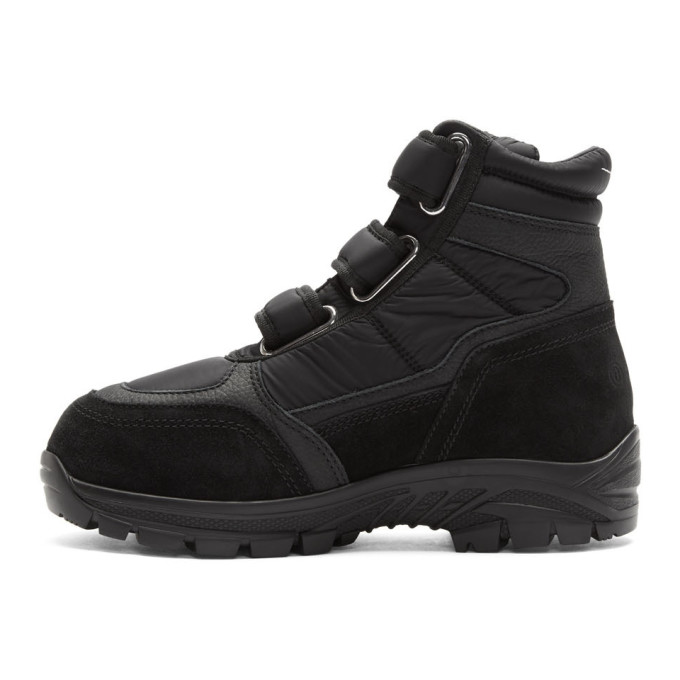 Mm6 Maison Margiela Black Velcro High Top Sneakers In T8013 Black ...