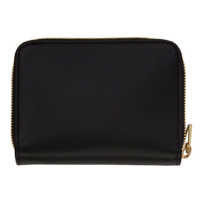 A.P.C. Black Emmanuelle Compact Wallet In Lzz Black | ModeSens