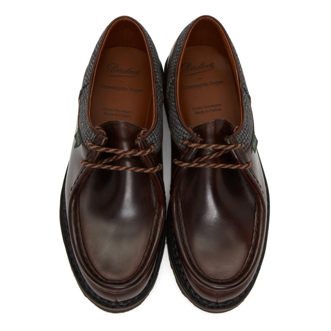 Paraboot Ermenegildo Zegna コラボ エルメネジルド ゼニア×パラブーツのレザーシューズ、上質な