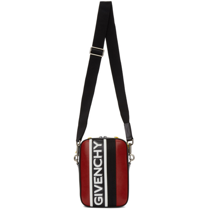 Givenchy Black Vertical Reverse Logo Crossbody Bag In 932Red/Wht