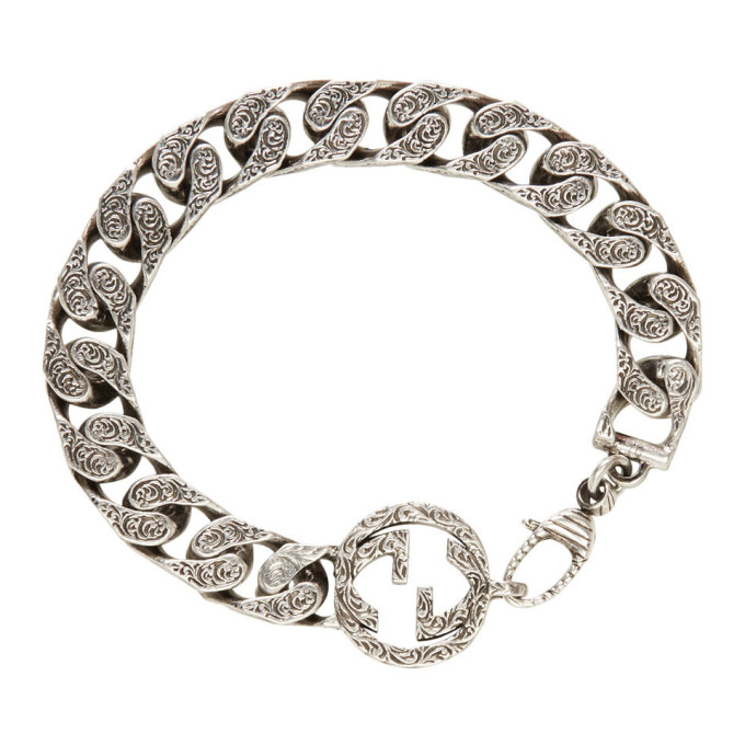 Gucci Interlocking G Chain Bracelet In Silver In 0811 | ModeSens