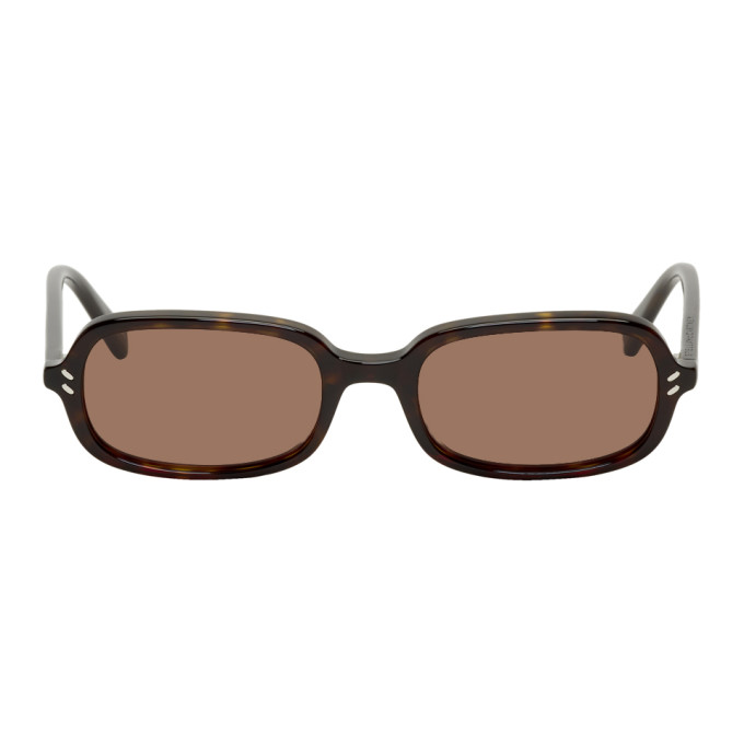 Stella Mccartney Tortoiseshell Rectangular Sunglasses In 2087 Brown ...