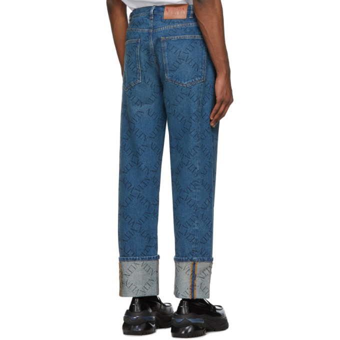 Valentino Logo-Printed Straight-Leg Jeans In Cp0Lavaggi | ModeSens