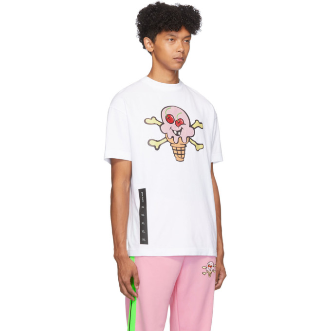 白色icecream 联名 skull t 恤