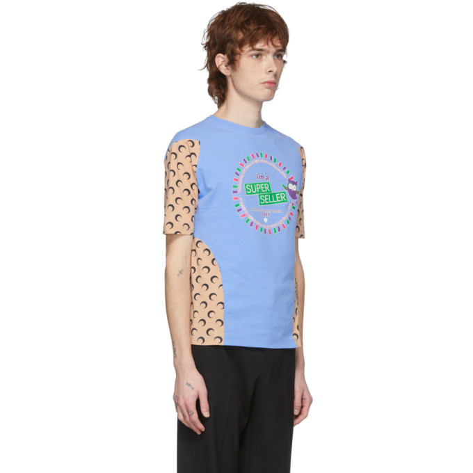 蓝色moon intervened 再生棉 t 恤