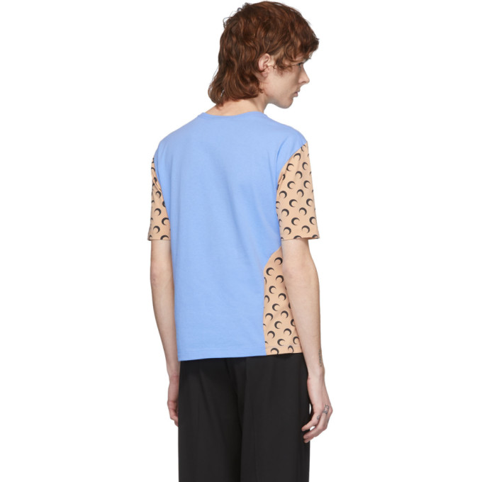 蓝色moon intervened 再生棉 t 恤