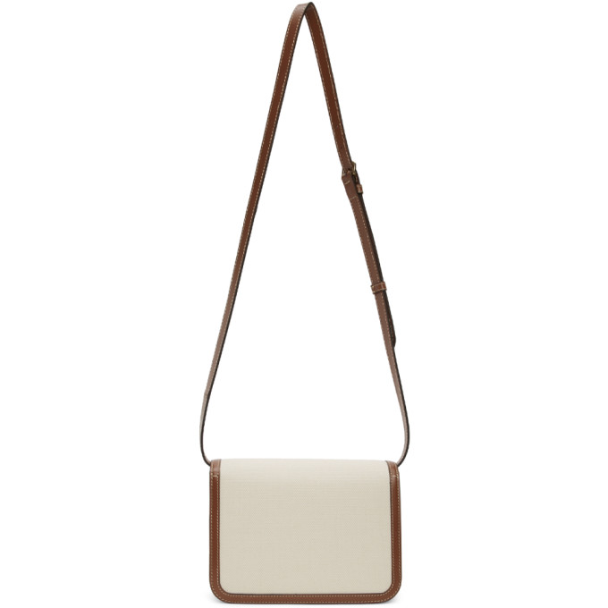 Small Two-tone Canvas and Leather TB Bag展示图