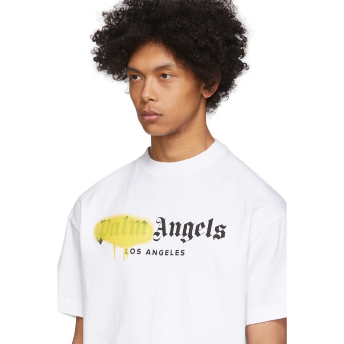 白色“Los Angeles” Sprayed Logo T 恤展示图