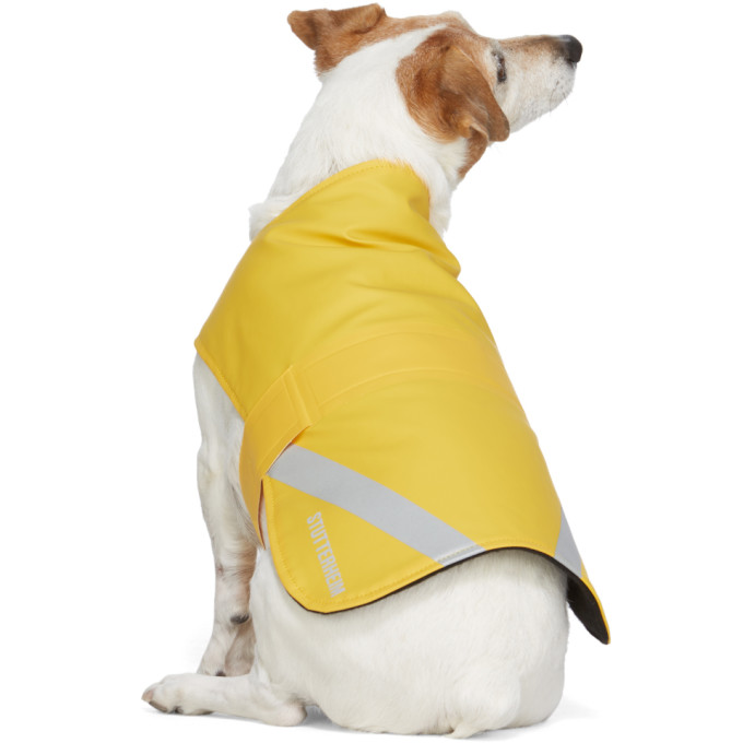 SSENSE 独家发售黄色 PVC 轻量宠物雨衣展示图