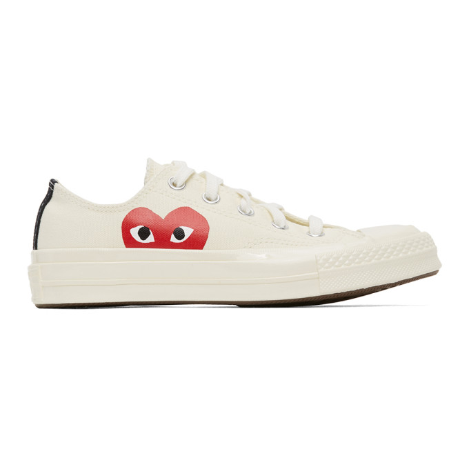 Comme Des Garçons Play Comme Des Garcons Play Off-white Converse Edition Half Heart Chuck 70 Low Sneakers | ModeSens Comme Des Garçons Play Comme Des Garcons Play Off-white Converse Edition Half Heart Chuck 70 Low Sneakers | ModeSens
