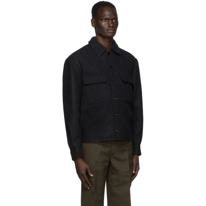 LEMAIRE｜ルメール BOXY OVERSHIRT アルパカ　48 Fashion Lemaire Boxy Overshirt Lemaire Grey Wool Boxy Overshirt