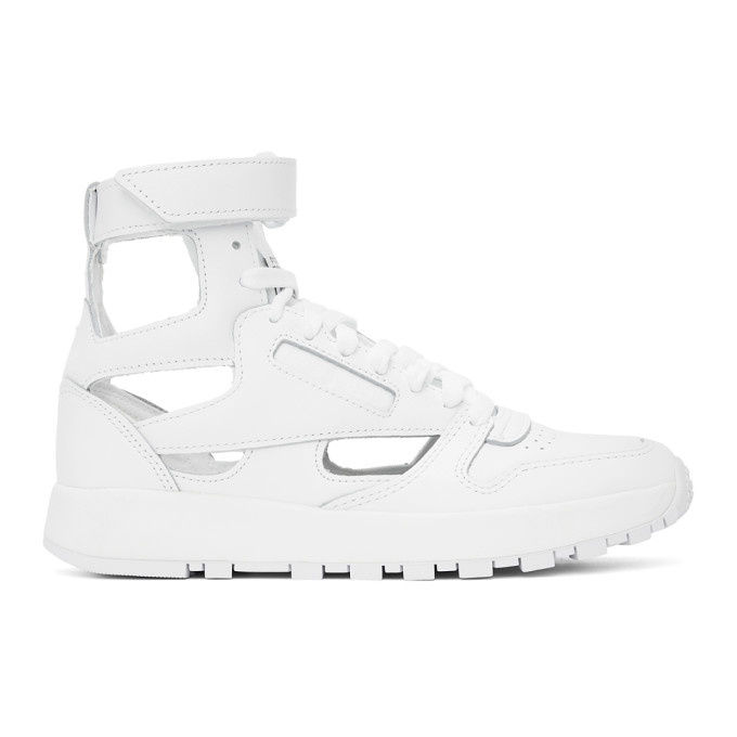 X Reebok Classic Leather Tabi High-top Sneakers In White X Reebok Classic Leather Tabi High-top Sneakers In White