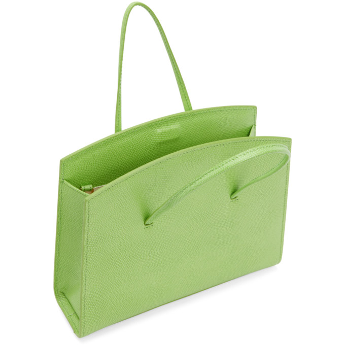 绿色迷你 Minimal 蜥蜴纹手提包展示图