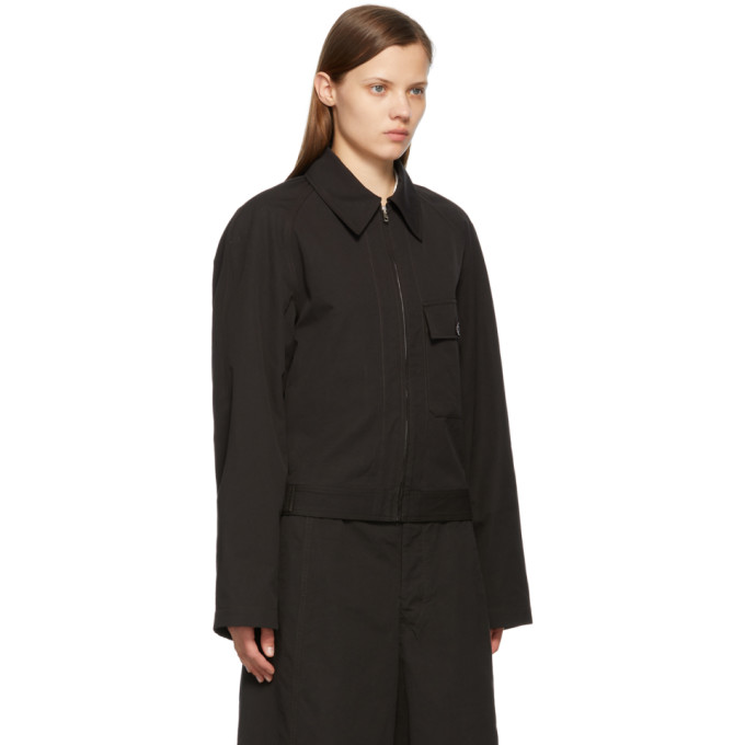 Lemaire Black Military Blouson Jacket In 999 Black