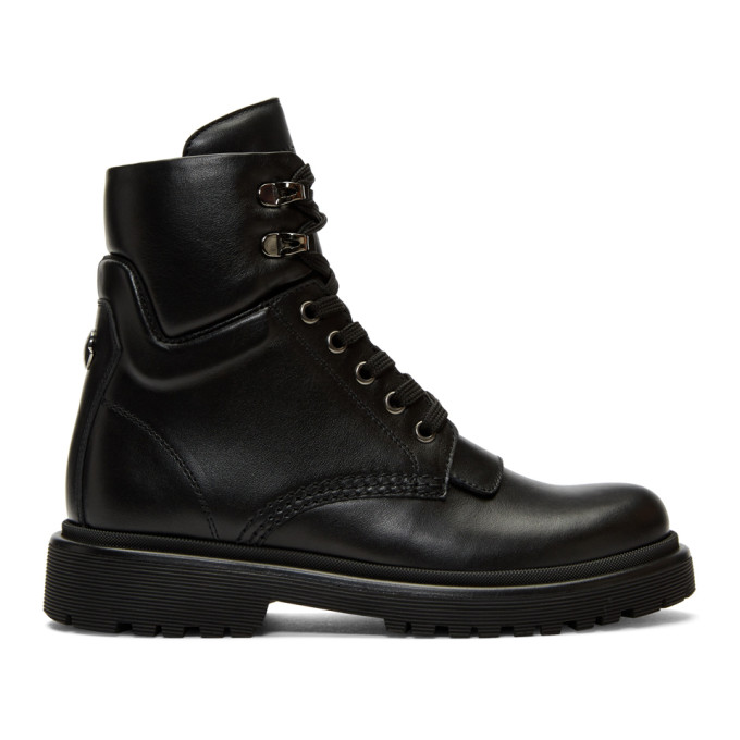 Moncler Patty Leather Ankle Boots In Black | ModeSens