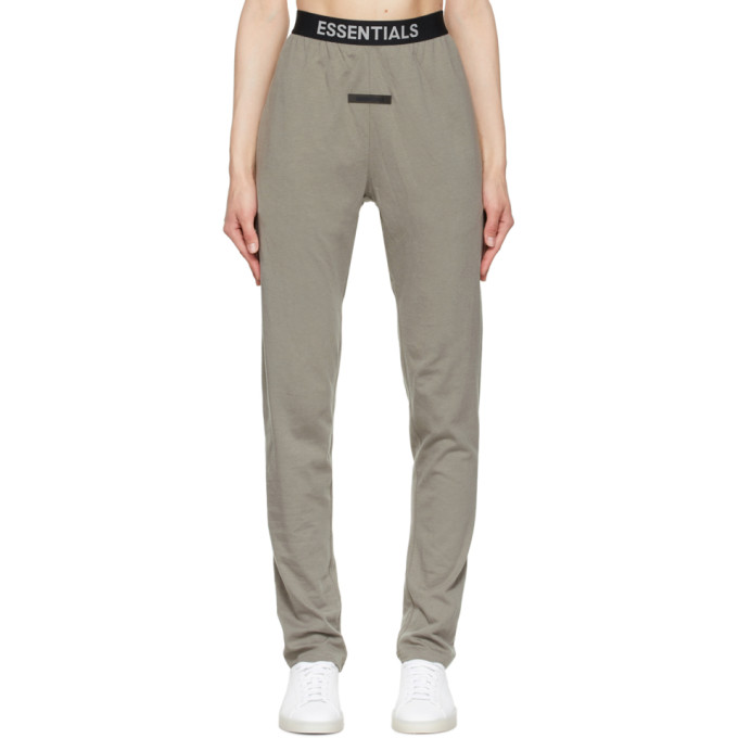 Essentials Grey Logo Lounge Pants In Charcoal | ModeSens