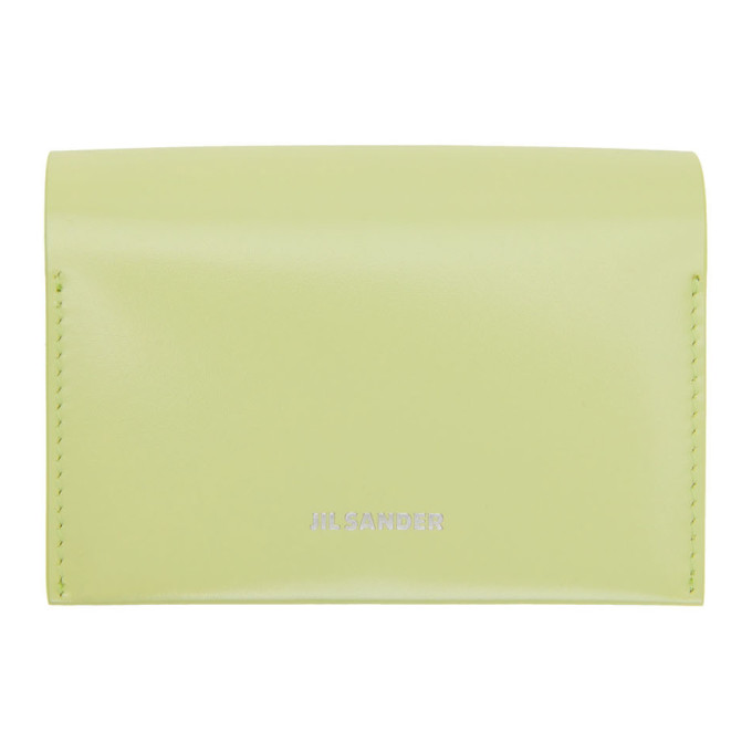 Jil Sander Green Origami Card Holder In 331 Lgreen | ModeSens