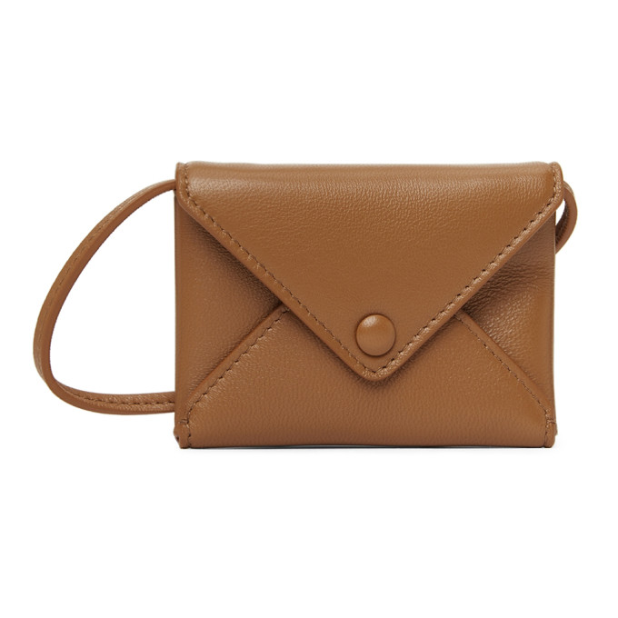 The Row Mini Envelope Taupe Leather Shoulder Bag | ModeSens