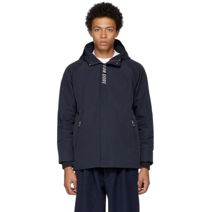 Aimé Leon Dore Navy Logo 60/40 Parka | ModeSens