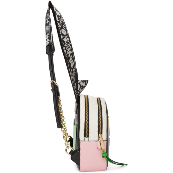 Marc Jacobs Black And Pink The Pack Shot Backpack In 978 Blk/pin