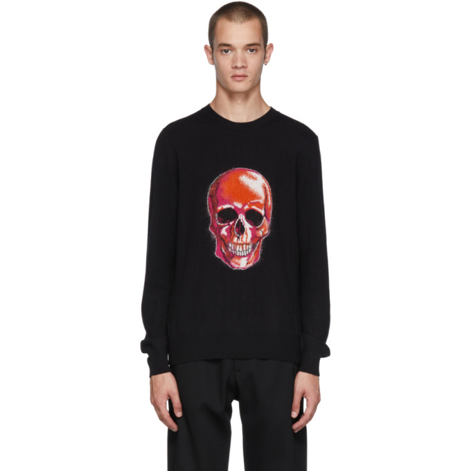 Alexander McQueen Black Wool and Mohair Skull Sweater Alexander McQueen Black Wool and Mohair Skull Sweater