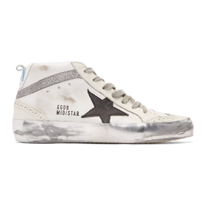 golden goose mid star silver glitter