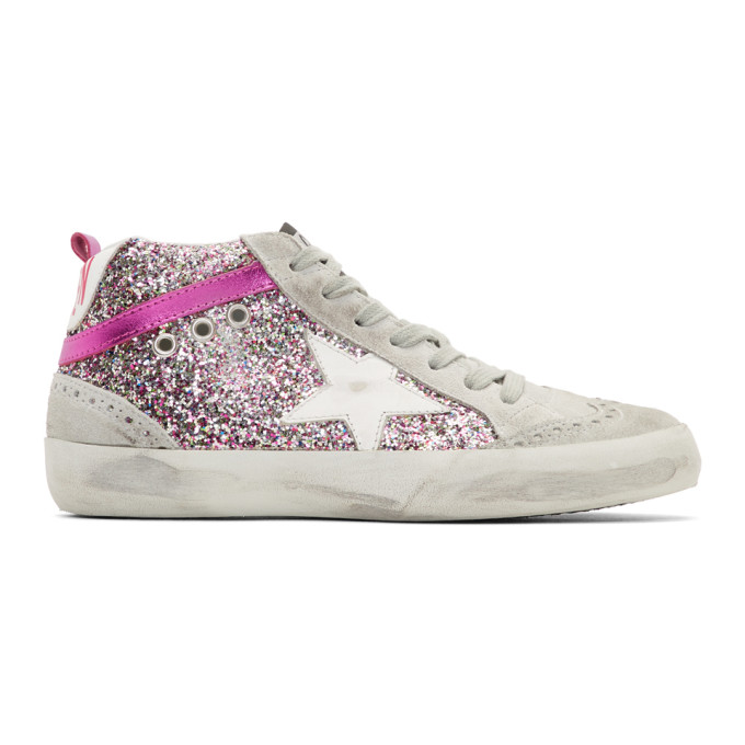 golden goose pink glitter star