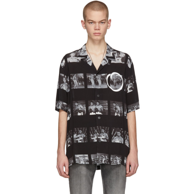 MARCELO BURLON COUNTY OF MILAN BLACK MUHAMMAD ALI EDITION ALL OVER SHIRT 優待価格 Marcelo Burlon Muhammad Ali T-shirt Tシャツ/カットソー(半袖/袖なし)
