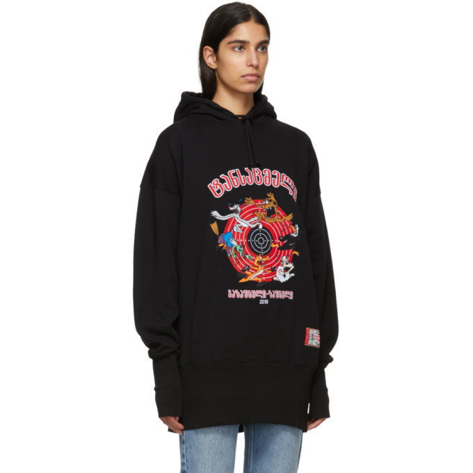 Vetements Black Cartoon Hoodie
