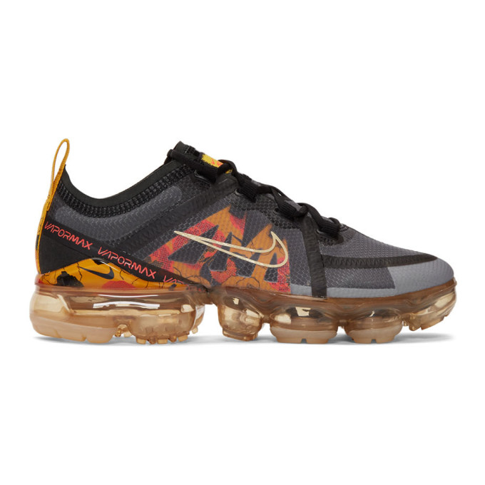 Nike Black and Yellow Air Vapormax 2019 Sneakers 192011F12803108 Nike Black and Yellow Air Vapormax 2019 Sneakers 192011F12803108