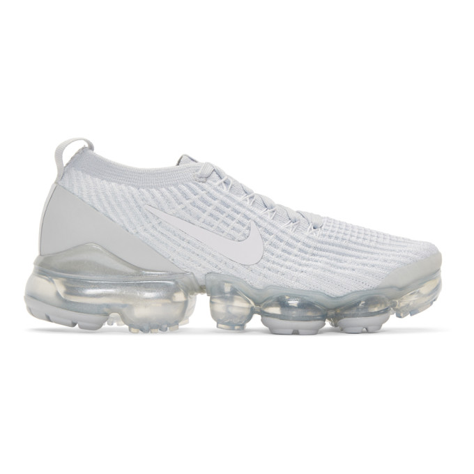 Nike White and Grey Air Vapormax Flyknit 3 Sneakers How to spot fake Nike Air Vapormax 1 in 26 steps