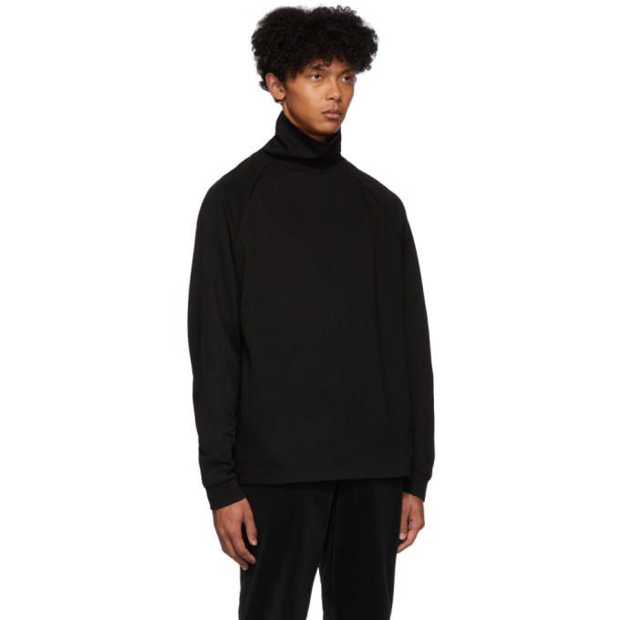 Black Dualwarm Jersey Turtleneck In K Black