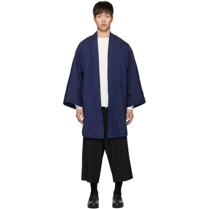 Blue Blue Japan Reversible Blue Hand-me-down Haori Cardigan In