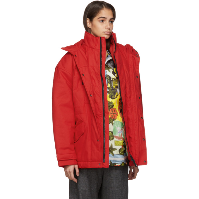 Napa By Martine Rose Red A-andean Jacket In Highriskred | ModeSens