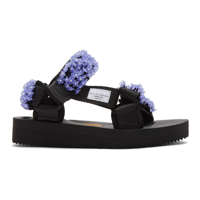 Cecilie Bahnsen X Suicoke Maria Beaded Velcro-strap Sandals In