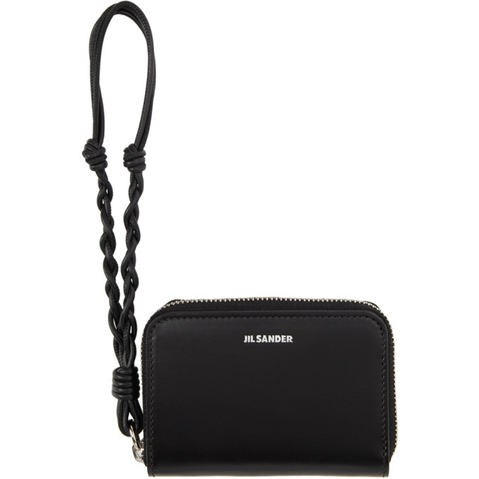 Jil Sander Sm Zip Around Leather Wallet In 001 Black | ModeSens