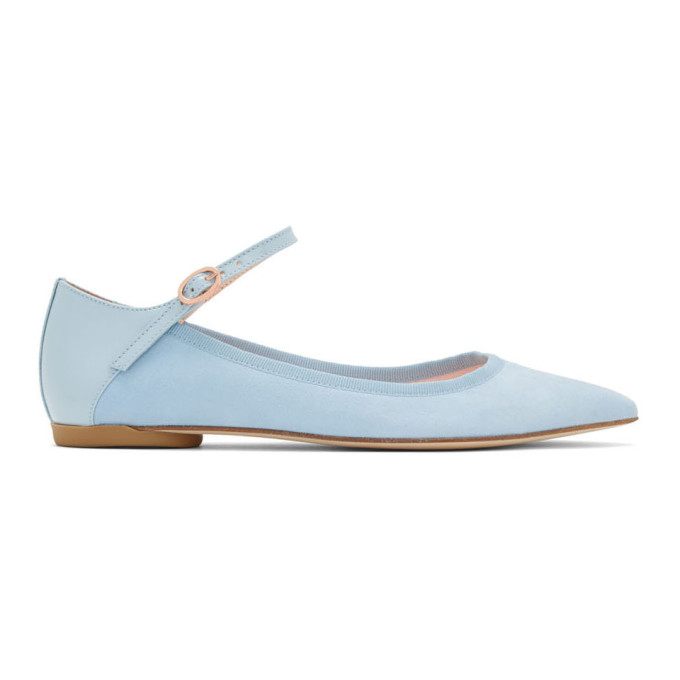 Buy Repetto Blue Clemence Ballerina Flats Online | Shoe Trove