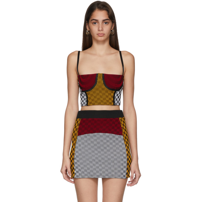 paolinarussossenseexclusivepinkandgreencheckillusionknitcycling