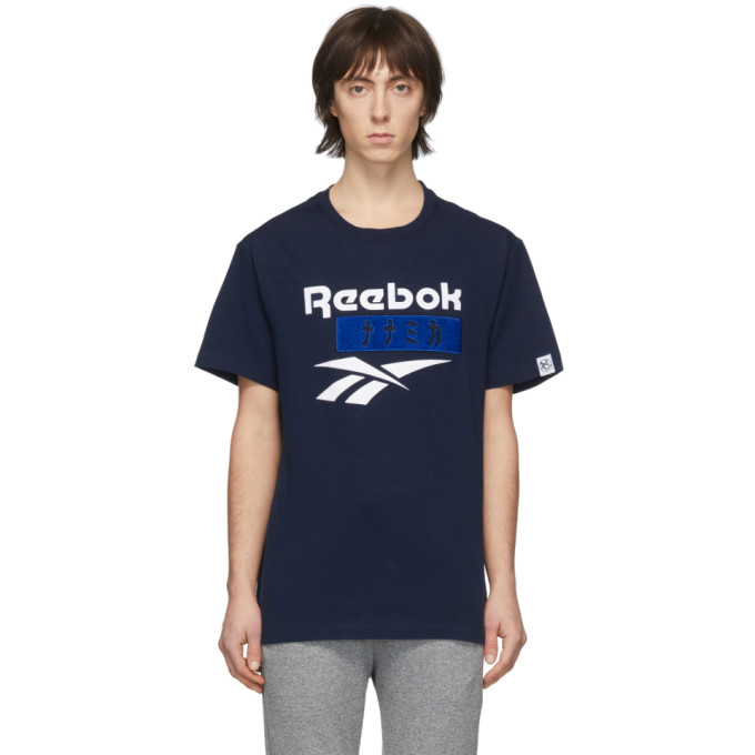 nanamica navy reebok edition victor t-shirt