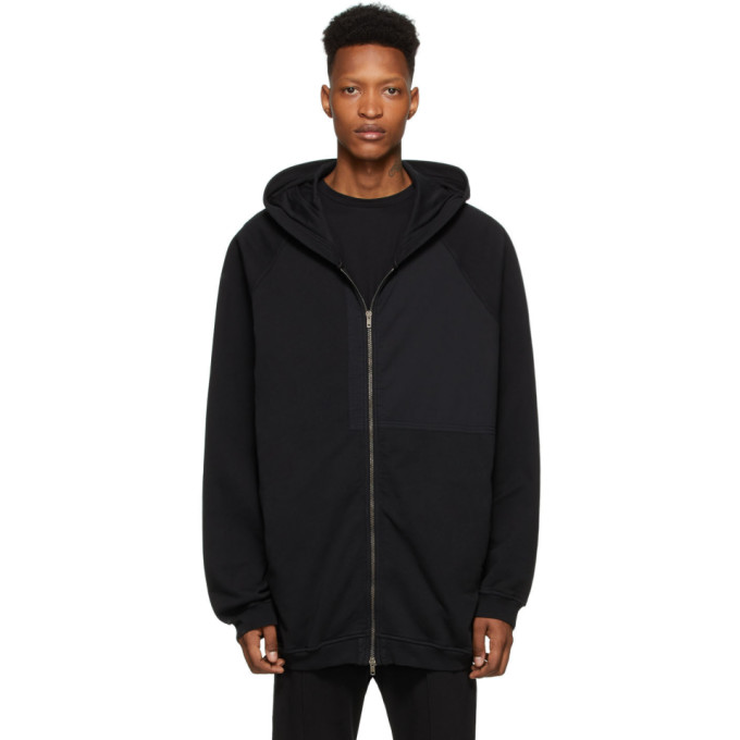 Haider Ackermann Black Patched Hoodie Haider Ackermann Black Patched Hoodie