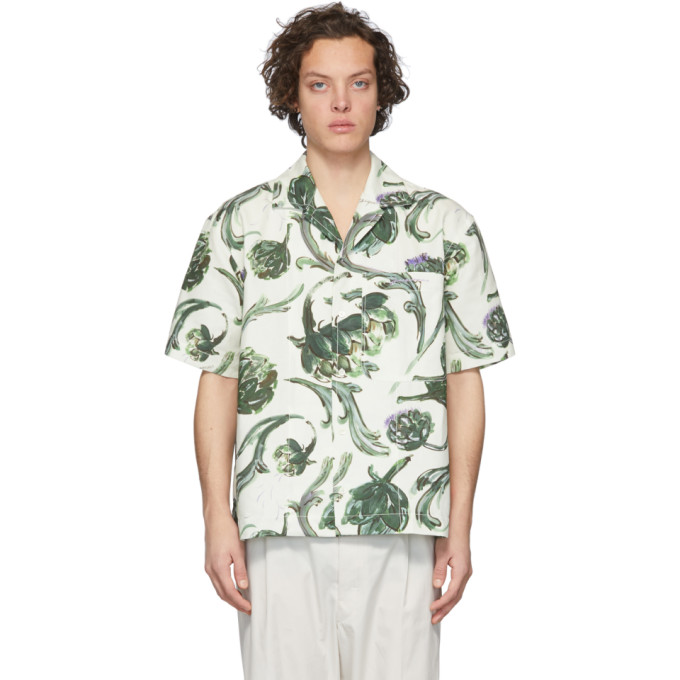 Jacquemus La Chemise Jean Floral-print Cotton And Linen-blend