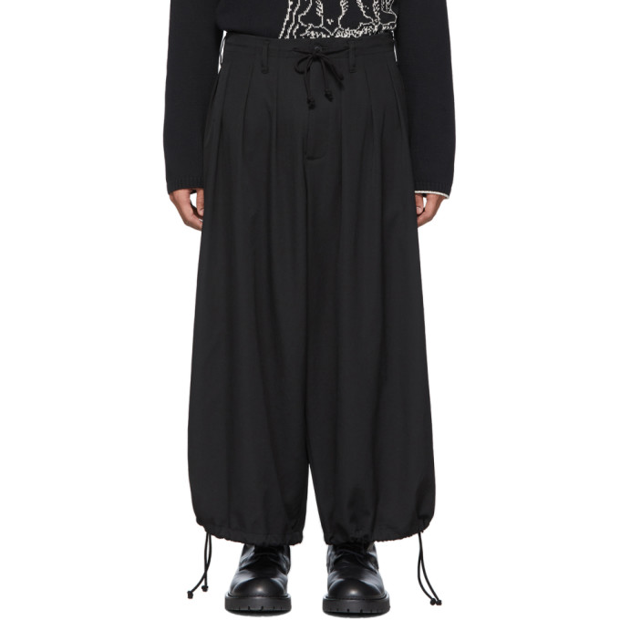 Yohji Yamamoto Black Cupro Balloon Trousers | ModeSens