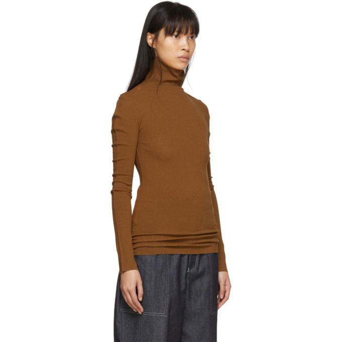 issey miyake 棕色 baguette 高领衫 in 43 lgtbrown | modesens