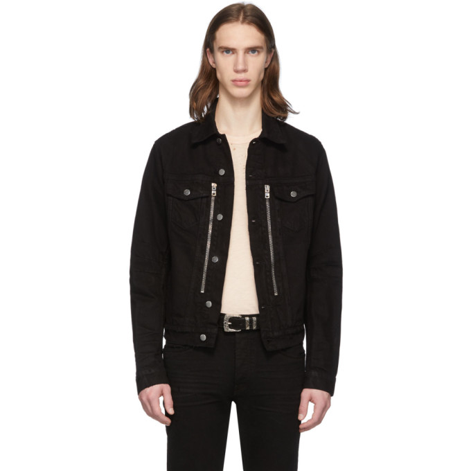 Amiri Mx2 Distressed Denim Jacket In Black | ModeSens